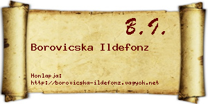 Borovicska Ildefonz névjegykártya